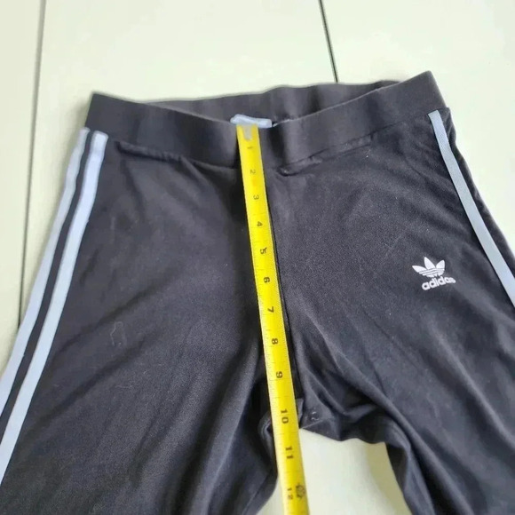 Adidas Women's 3-Stripes Leggings Pants Black White Classic Cotton Sz S - Picture 4 of 9